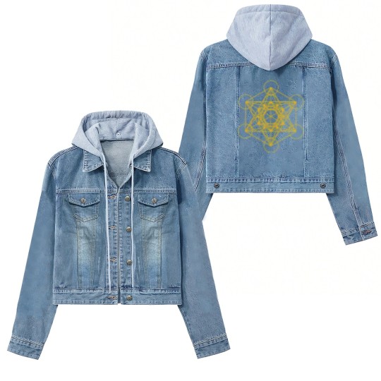 Discover Metatron Cube Gold Women's Denim Jackets