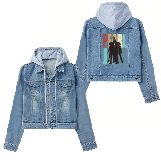 Discover PEL JAM Ten Inspired Women's Denim Jackets, Rock Band Women's Denim Jackets, PEL JAM Tour 2022 Women's Denim Jackets