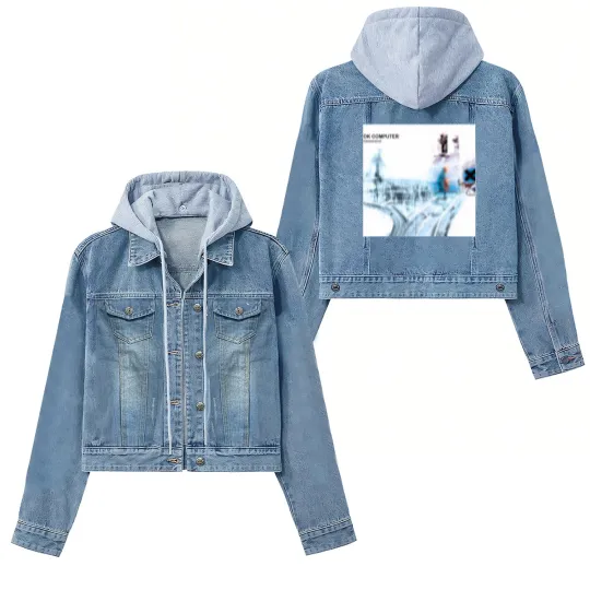 Discover Radiohead Ok Computer Band Women's Denim Jackets, Music Lovers Women's Denim Jackets