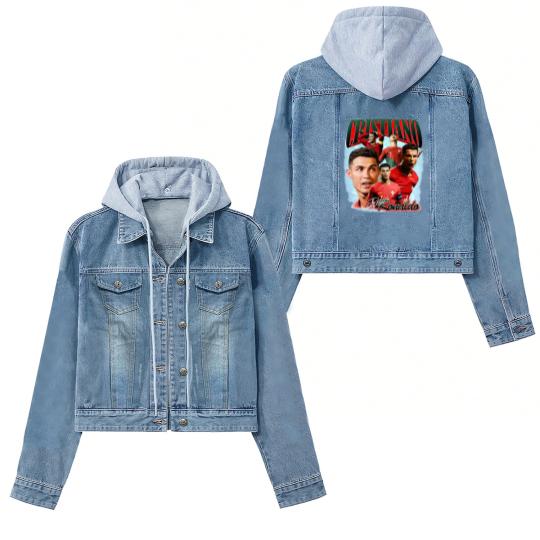 Discover Christiano Ronaldo Women's Denim Jackets, Christiano Ronaldo fan Women's Denim Jackets