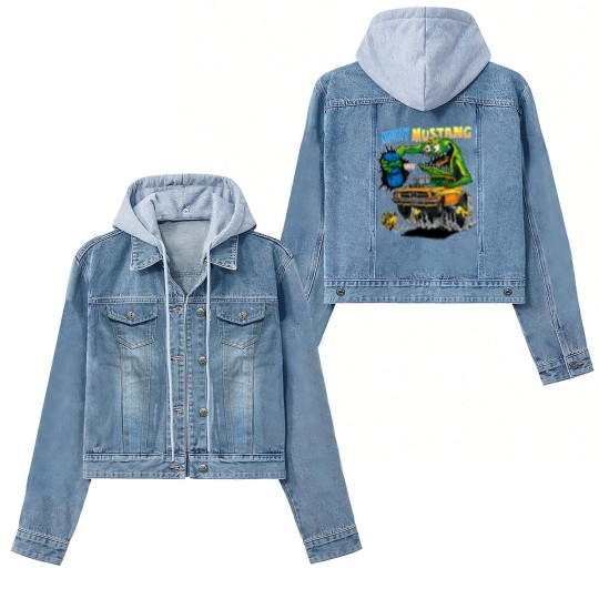 Discover ED ROTH RAT FINK ORIGINAL MIGHTY MUSTANG BLACK Women's Denim Jackets