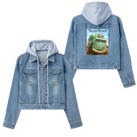 Discover hank and trash truck cartoon Women's Denim Jackets