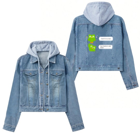 Discover Evil Duo Meme - Duolingo - Women's Denim Jackets
