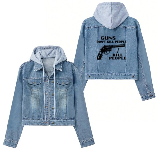 Discover Guns don't kill people, I kill people Women's Denim Jackets, happy gilmore Adam Sandler Women's Denim Jackets