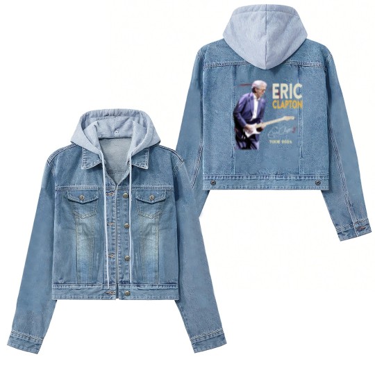 Discover Eric Clapton 2024 tour Music Black Women's Denim Jackets Great Gift