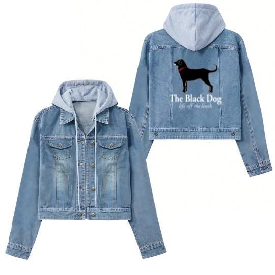 Discover The Black Dog Logo Life Off The Leash Women's Denim Jackets