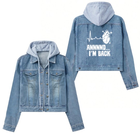 Discover And I'm Back Survived Cardiac Heart Attack Bypass Women's Denim Jackets