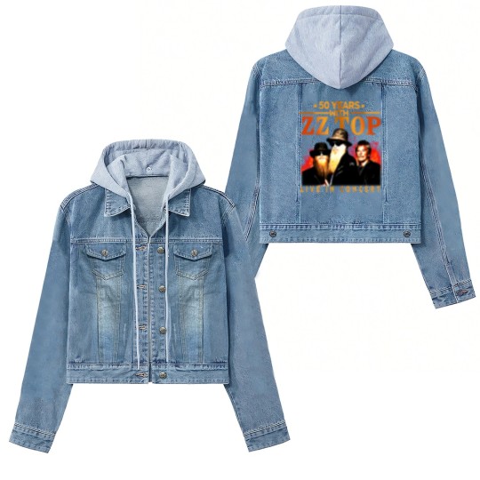 Discover ZZ Top 50 Years Live In Concert The Memories Women's Denim Jackets, ZZ Top Women's Denim Jackets
