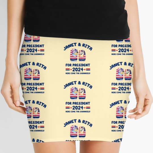 Discover Janet and Rita For President 2024 Election Women's Mini Skirts, BlueyDad Lovers Women's Mini Skirts