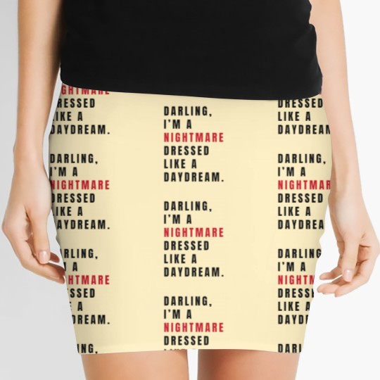 Discover Darling I'm a Nightmare Dressed Like a Daydream Women's Mini Skirts, Tour Merch Women's Mini Skirts