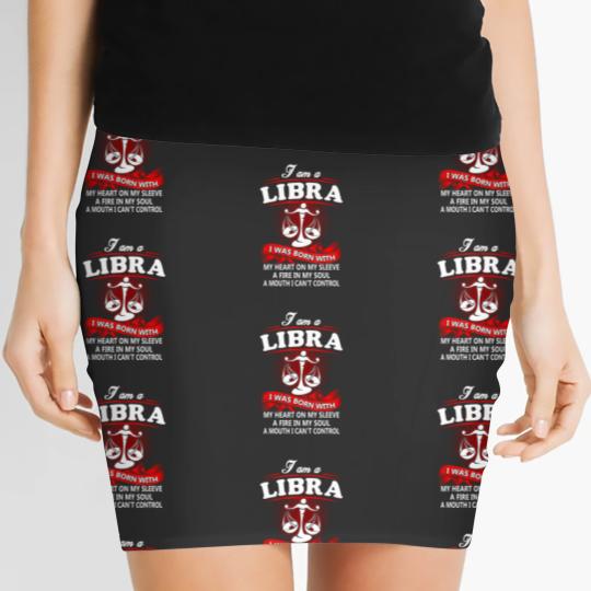 Discover i am a libra woman i was born with my heart on my t Women's Mini Skirts