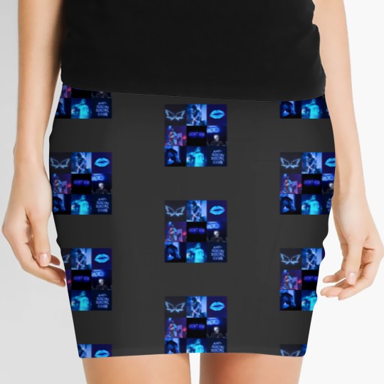 Discover Lil Peep Blue Collage 4083 Women's Mini Skirts