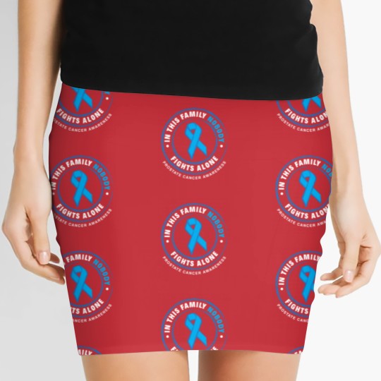 Discover In This Family Nobody Fights Alone Prostate Cancer Women's Mini Skirts