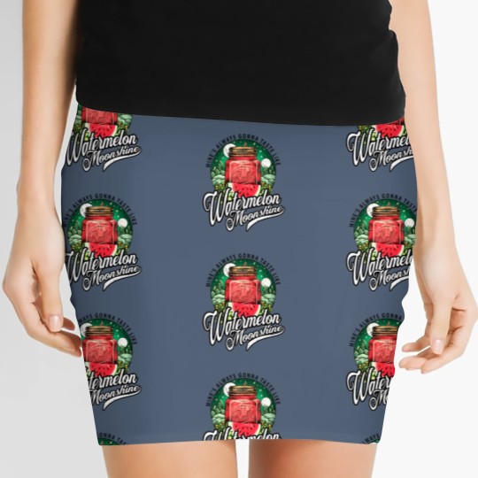 Discover Watermelon Moonshine Retro Country Music Women's Mini Skirts
