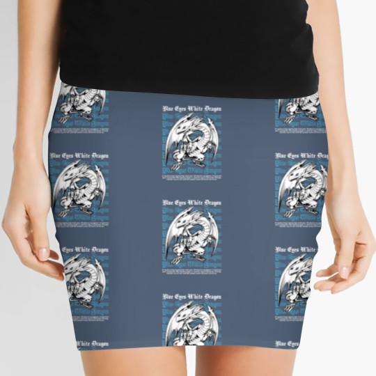 Discover Blue Eyes White Dragon Yugioh Duel Monsters Anime Women's Mini Skirts