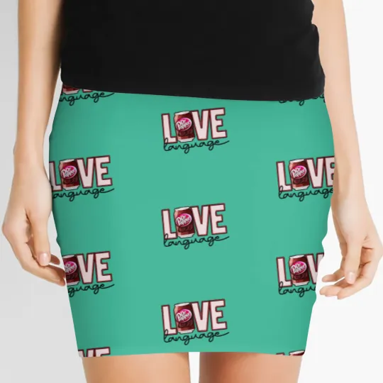 Discover Dr. Pepper Women's Mini Skirts, Love Language Dr Pepper, Beverage Women's Mini Skirts