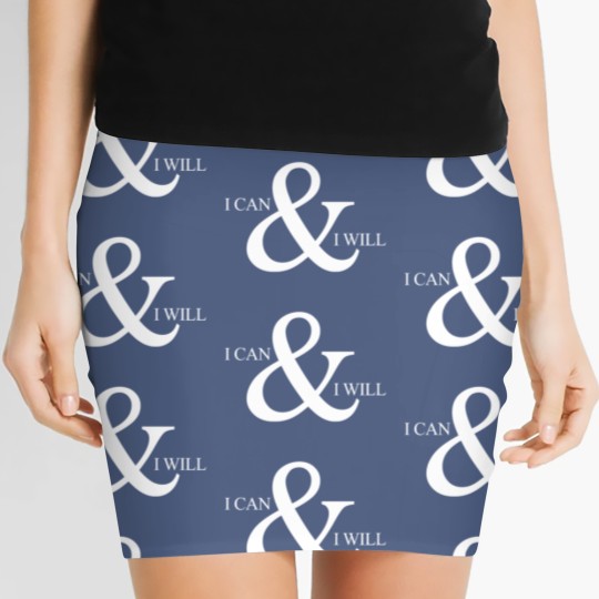 Discover I can and i will motivational white Women's Mini Skirts