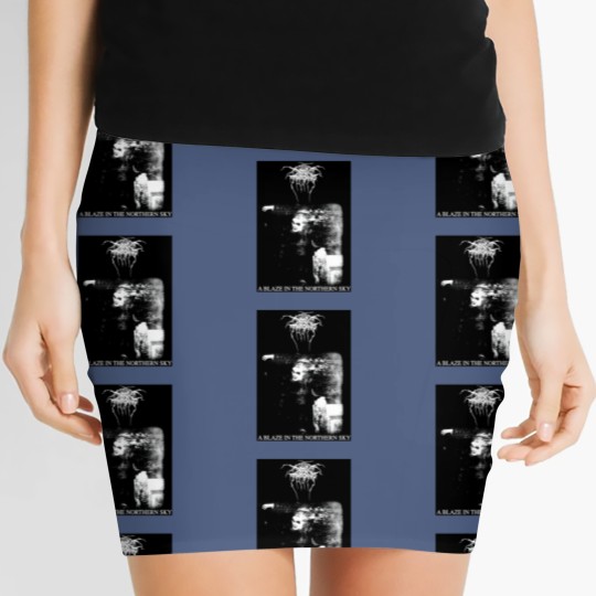 Discover Darkthrone Women's Mini Skirts, A Blaze In The Northern Sky Black Metal Norwegian Black Metal Women's Mini Skirts