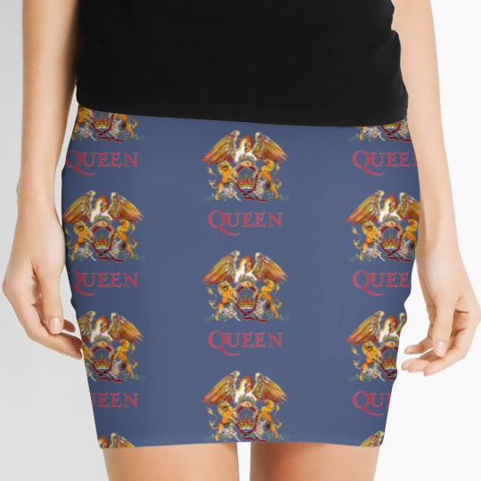 Discover Queen White Crest Freddie Mercury Brian May Women's Mini Skirts Women's Mini Skirts