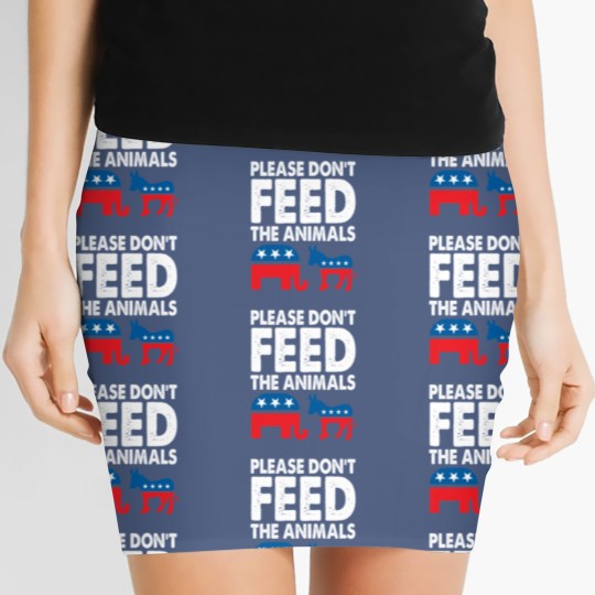 Discover Please Dont Feed The Animals USA Flag Libertarian Women's Mini Skirts