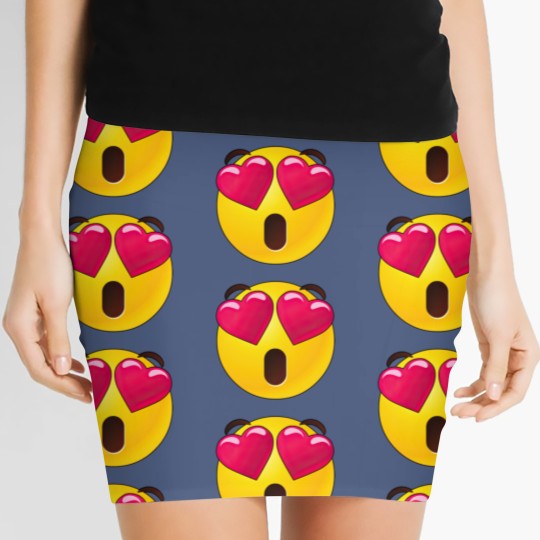 Discover Emoji Heart Eyes Valentines Women's Mini Skirts
