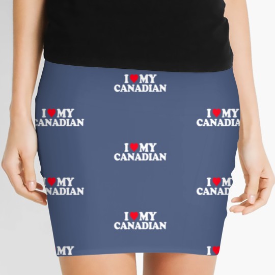 Discover I Love My Canadian Women's Mini Skirts Heart Funny Canada Gi Women's Mini Skirts