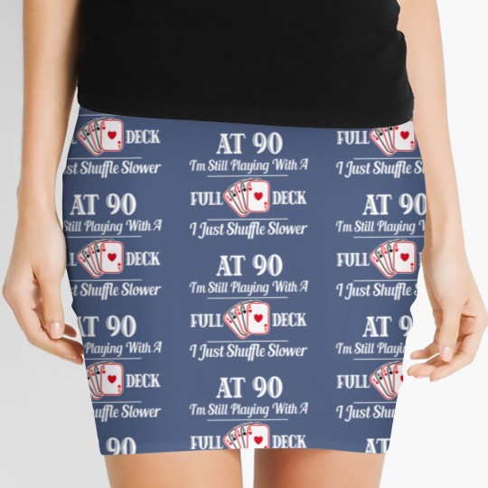 Discover Funny 90th Birthday Gift Women's Mini Skirts 90 Year Old Cards Women's Mini Skirts