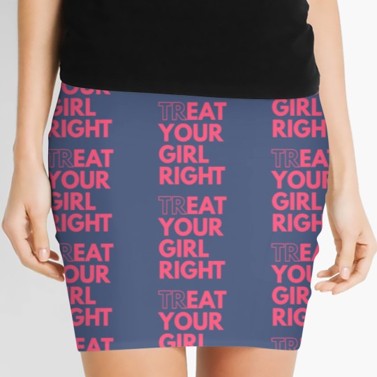 Discover Treat Your Girl Right Oral Eating Eat Funny Women's Mini Skirts