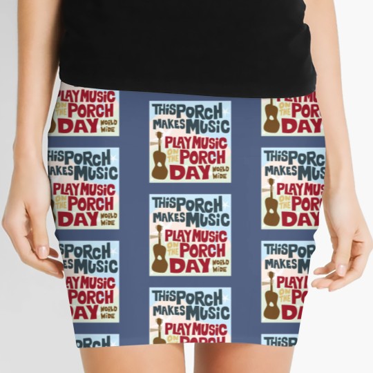 Discover PLAY MUSIC ON THE PORCH DAY PORCH SIGN Women's Mini Skirts