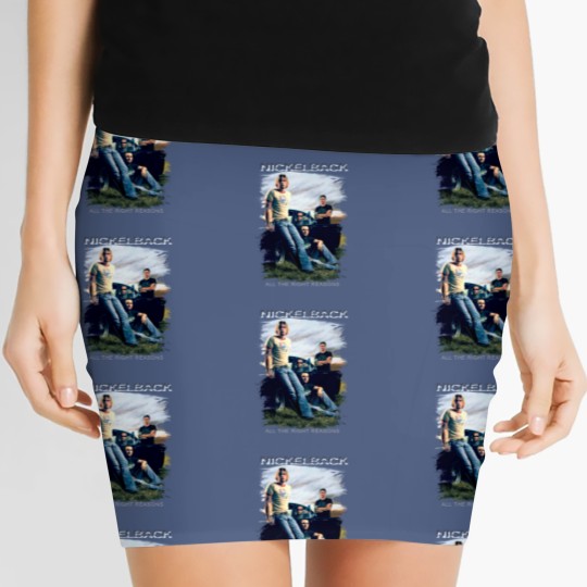 Discover Vintage Nickelback Women's Mini Skirts, Nickelback 90s Rock Band Women's Mini Skirts