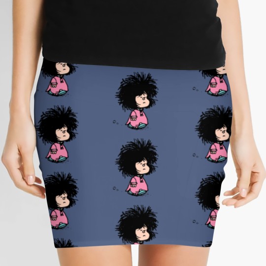 Discover Mafalda with newly-raised disheveled nightgown Quino argentina cartoon Women's Mini Skirts