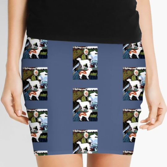 Discover Goodfellas Painting Old Man with Dog Women's Mini Skirts