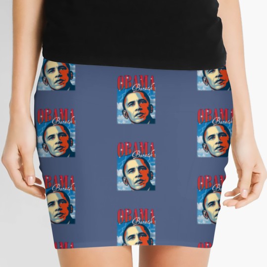 Discover RETRO BARACK OBAMA Women's Mini Skirts | Vintage Obama Women's Mini Skirts Retro 90s