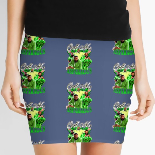Discover Call Me Asparagus Women's Mini Skirts With DJ Khaled Graphic