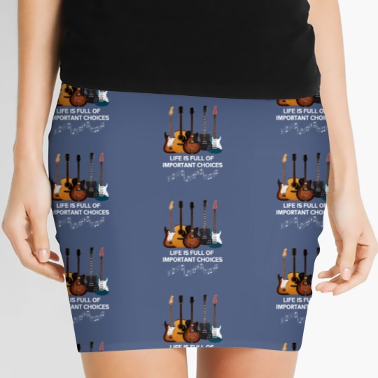 Discover Life Is Full Of Important Choices Guitar Lover Women's Mini Skirts
