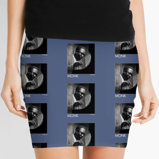 Discover Vintage 90s Thelonious Monk Jazz Musician Artwork 1990s Fashion Women's Mini Skirts