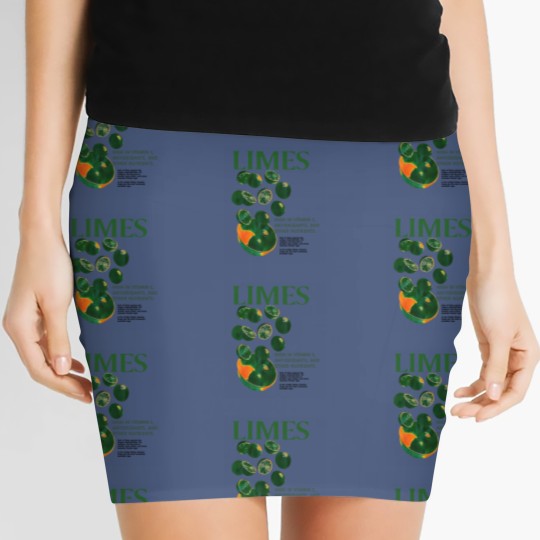 Discover Women's Lime Graphic Mini Skirts