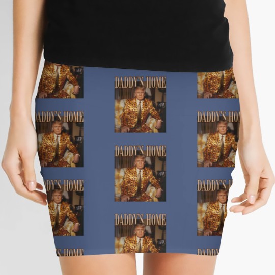 Discover Daddy's Home Trump Women's Mini Skirts Trump 2024 Leopard Funny MAGA Women's Mini Skirts