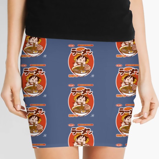 Discover Luffy chibi eating Ramen Women's Mini Skirts