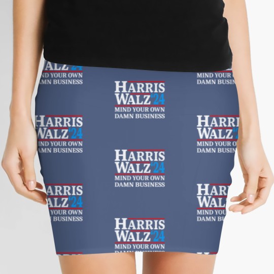 Discover Harris Walz Waltz 2024 Mind Your Own Damn Business Women's Mini Skirts