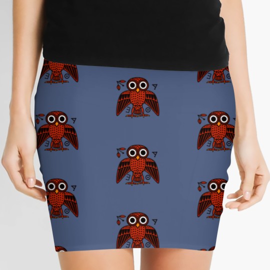 Discover Cute Athenian Owl from Ancient Greece Women's Mini Skirts