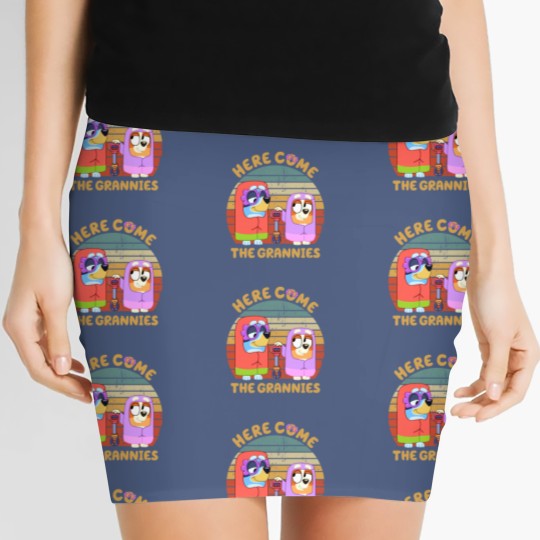 Discover Women's Mini Skirt: BlueyDad Grannies Family
