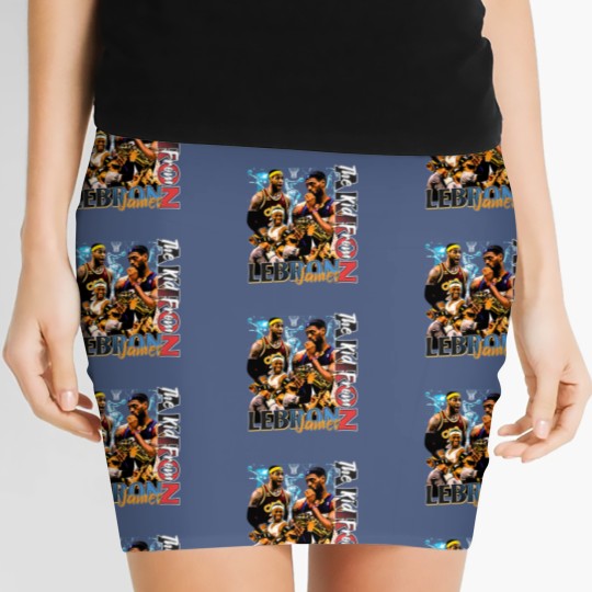 Discover Vintage Lebron James 90s Basketball Bootleg Style Women's Mini Skirts, Lebron James Women's Mini Skirts