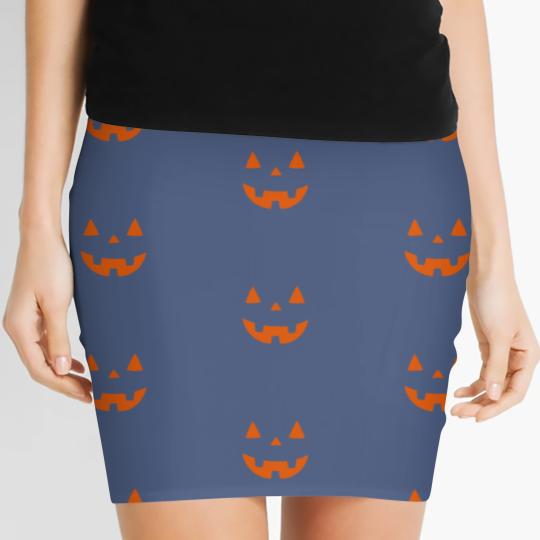 Discover Cute Pumpkin Face Women's Mini Skirt