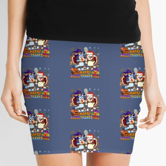 Discover BlueyDad Bingo Hallothanksmas Women's Mini Skirt