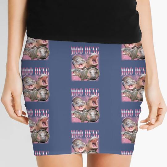 Discover Vintage Moo Deng Women's Mini Skirt