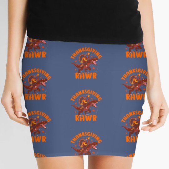 Discover Thanksgiving Thanksgiving Rawr Women's Mini Skirts