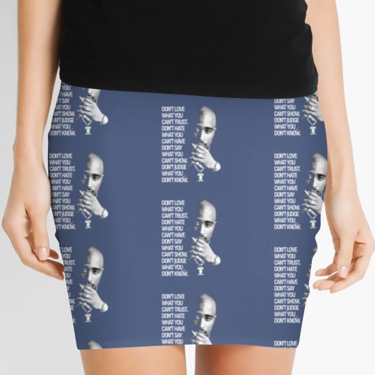 Discover 90s Quote Women's Mini Skirt Featuring Tupac