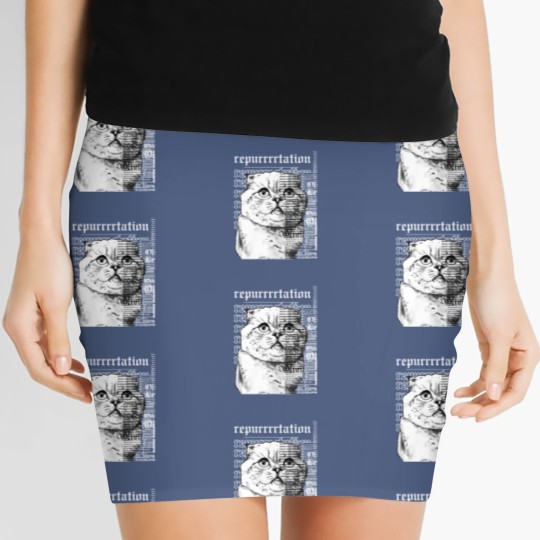 Discover Vintage Reputation Cat Women's Mini Skirts, Reputation Karma Women's Mini Skirts
