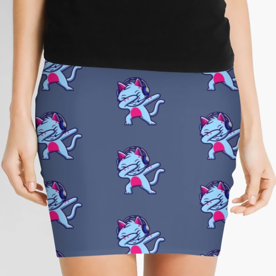 Discover Gravycatman Cat Dab Women's Mini Skirts